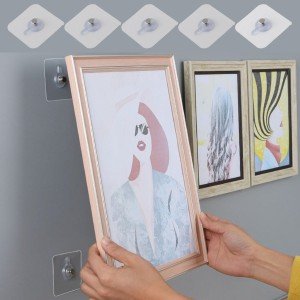 3-Piece Adhesive Kitchen Bathroom Shelf Holder Hanger Pin Frame Multi-Purpose Hanger