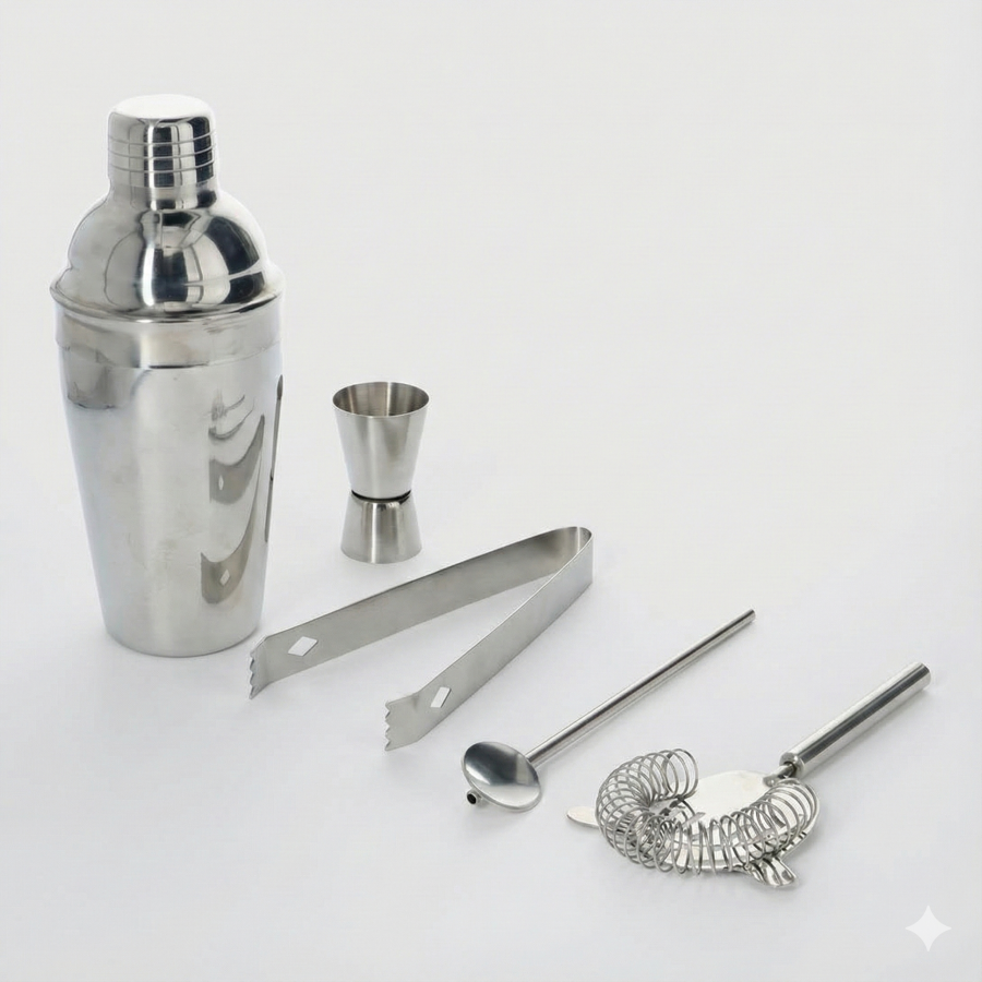 5 Parça Kokteyl Hazırlama Seti 550 Ml 5 Parça Kokteyl Hazırlama Seti 550 Ml