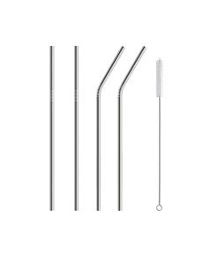 5 Piece Metal Straw - Stainless Eco-Friendly Metal Straw Brush Set