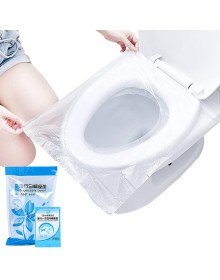 50 Pieces Biodegradable Toilet Seat Bag Travel Type Portable Toilet Seat Cover