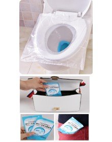 50 Pieces Biodegradable Toilet Seat Bag Travel Type Portable Toilet Seat Cover