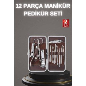 12 Pieces Stainless Steel Compact and Portable Cuticle Clipper Nail Clipper