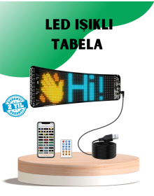 USB Supported LED Shop Sign – Colorful RGB Scrolling Text Panel