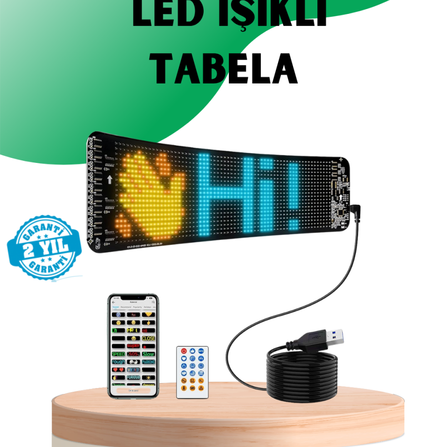 USB Supported LED Store Sign – Colorful RGB Scrolling Text Panel