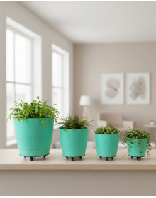 4-PIECE VASE GREEN