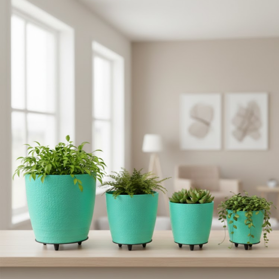 4-PIECE VASE GREEN