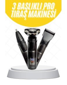 Shaver Professional 3in1 Men's Grooming with 3 Heads with Digital Display