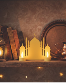 MOSQUE WITH TWO CANDLES