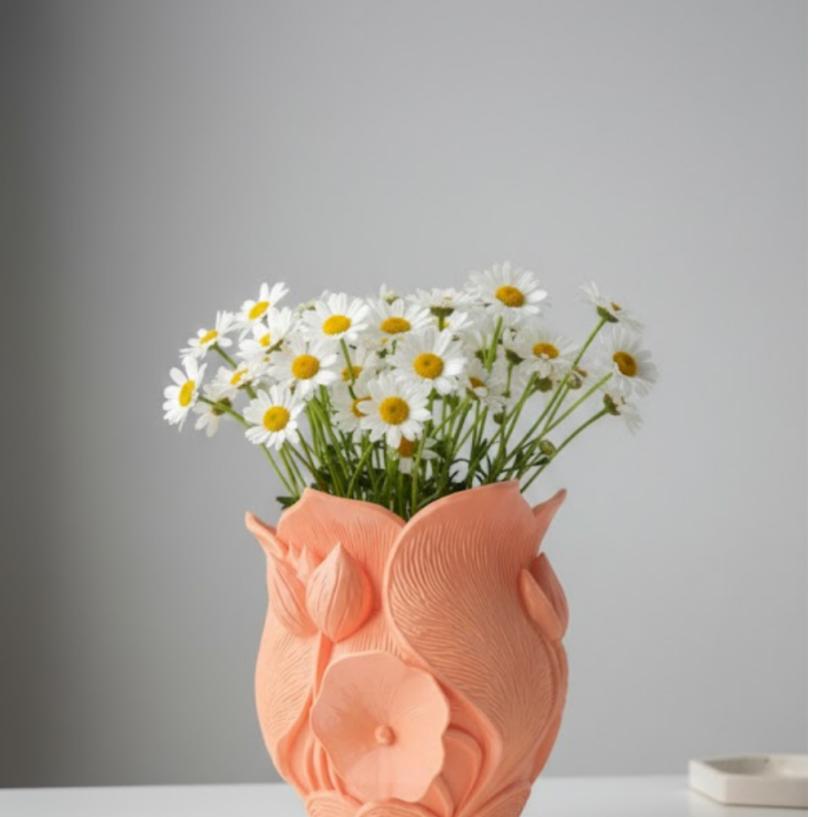 ORANGE FLOWER VASE ORANGE FLOWER VASE