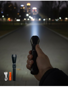 High Lumen Rechargeable Flashlight 9000mAh Set with Powerful Light and Carrying Case