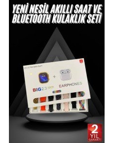 Smart Watch and Air Pro Headphones Multifunctional Dual Set with 7 Cords