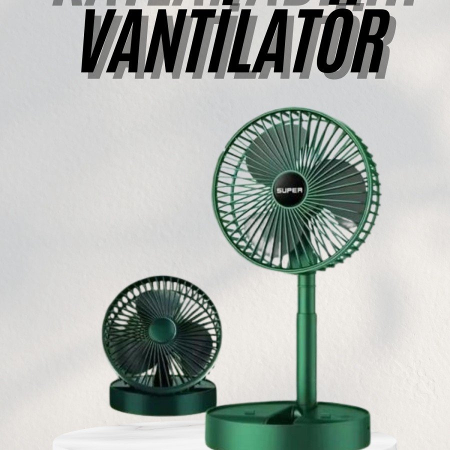 Foldable Telescopic Rechargeable Fan Desktop Cooling Fan