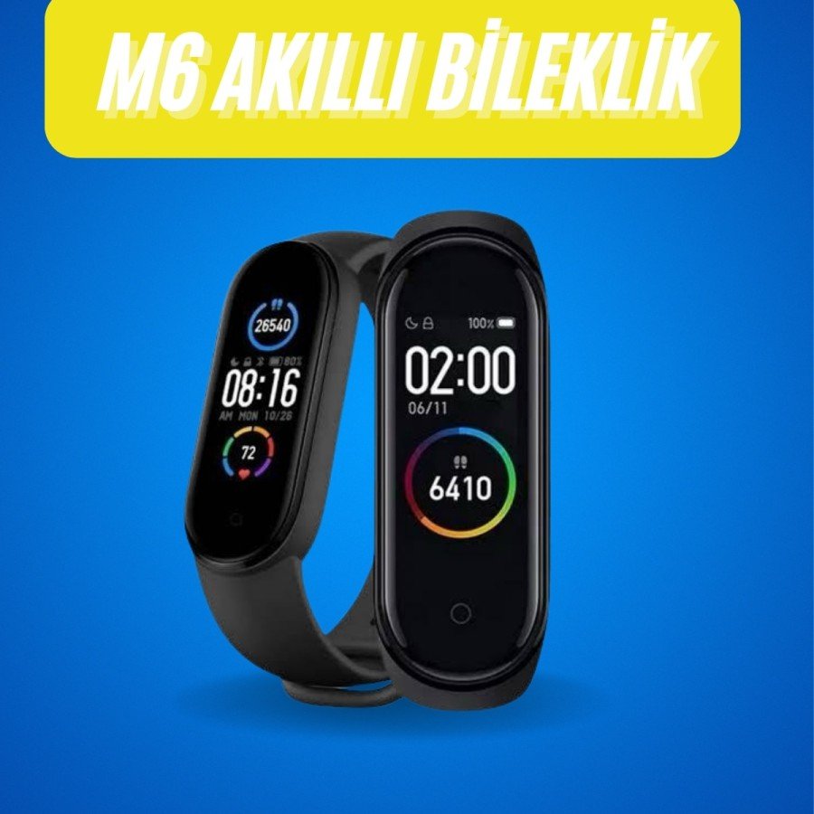 Smart Compatible Bracelet M6 Pedometer Sports Modes Call Vision Turkish Menu