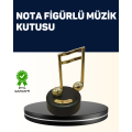 Melodious Music Music Box with Golden Note Figure