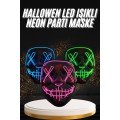 Hallowen Party Mask Neon Led Light Mask 3 Modes Halloween Mask