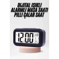Digital Illuminated Alarm Desk Screen Battery Operated Alarm Clock
