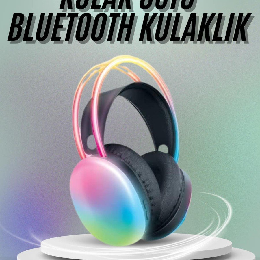 On-Ear Wireless Bluetooth Headset Unisex Colorful Light Headset