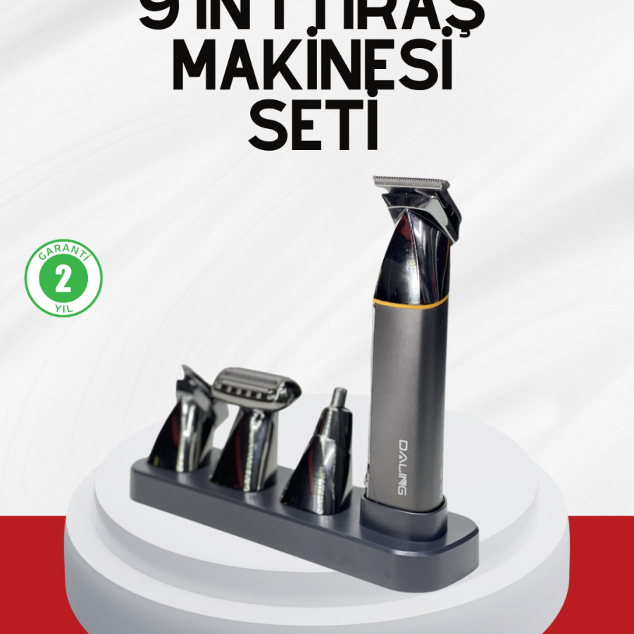 Rechargeable 9 in 1 Multi-Purpose Men s Grooming Set Washable Heads Rechargeable 9 in 1 Multi-Purpose Men s Grooming Set Washable Heads