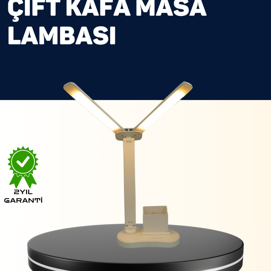 Adjustable Dimmable LED Desk Lamp | With Integrated Pen Holder and Phone Holder Features