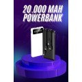Powerbank 20,000 MAH with Fast Charging Feature and Portable USB Port