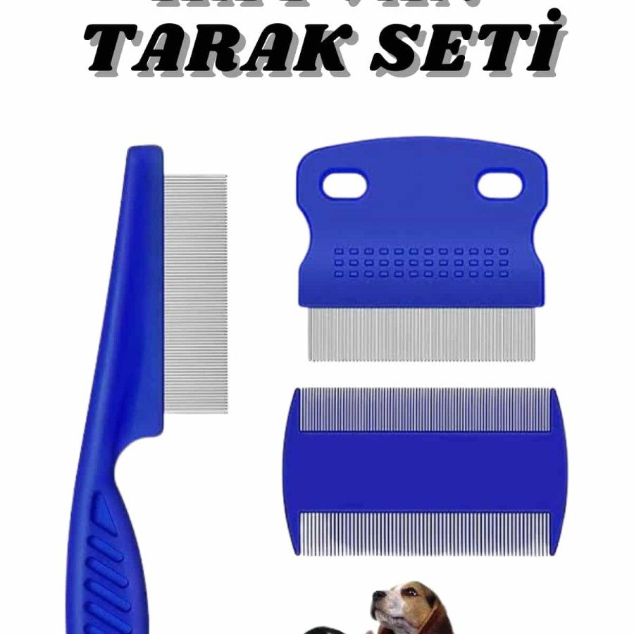 Pet Lice Comb Set Set of 4 with Stainless Steel Blades Pet Lice Comb Set Set of 4 with Stainless Steel Blades