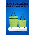 Market Trolley and Shopping Bag Two-Way Easy to Move with Wheels