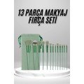 Makeup Brush Set Green 13 Pieces Foundation Brush Blush Brush Eyeshadow Brush