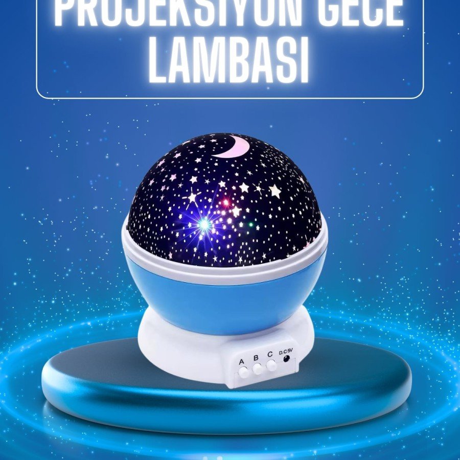 Starry Night Light Purple Projection Appearance Table Lamp Color Changable