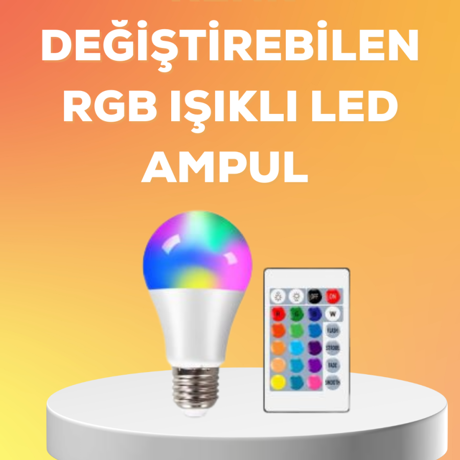 RGB Remote Control LED Bulb 16 Colors A Quality 2025 Model Original