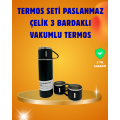 500 ml Heat Protected Steel Thermos and Cup Set | Silicone Based, Stylish and Practical
