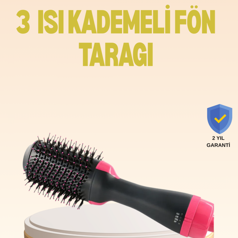 1200W Hair Styling Brush with 3 Heat Levels.