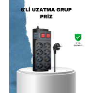 2 Meters Powerful Multiple Socket 8 Sockets