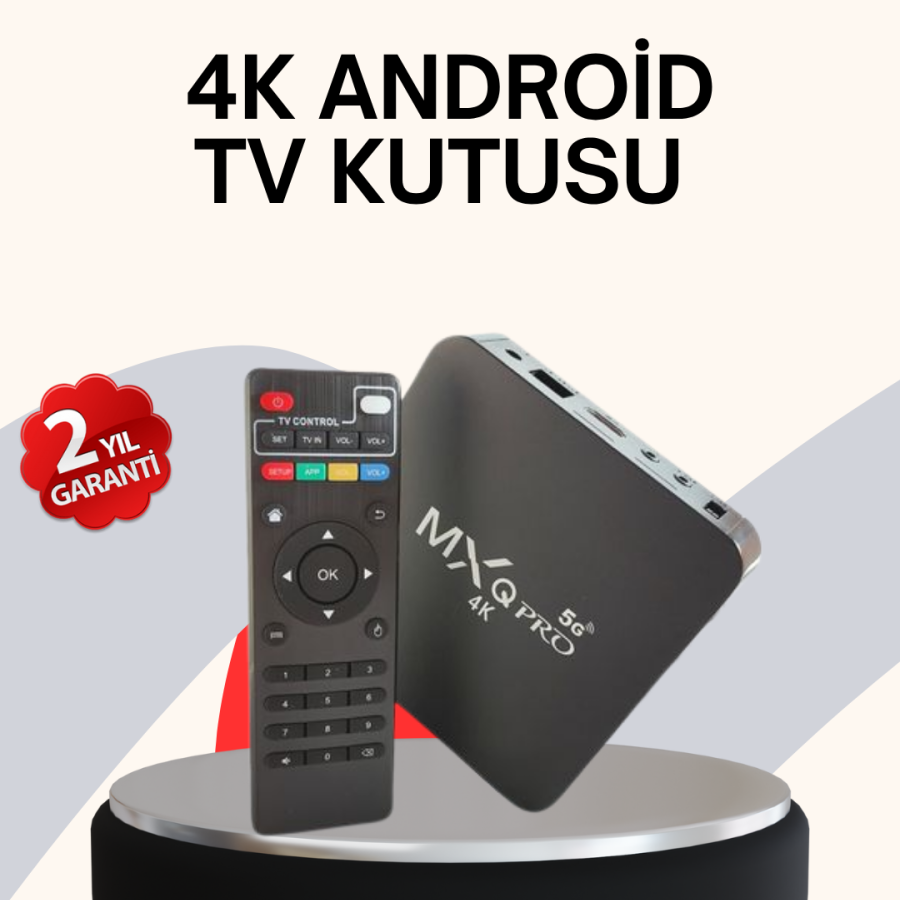 4K Android TV Box – Smart Media Player, 2GB RAM, 16GB Memory, Wi-Fi Supported