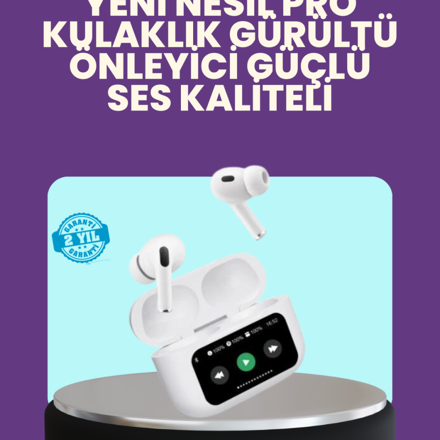 Touchscreen Bluetooth Headset with ANC Compatible with All Phones