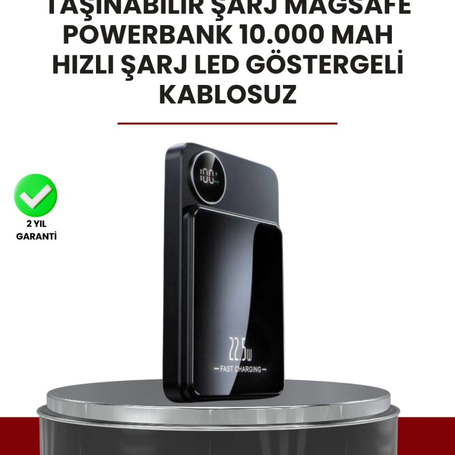 Magnetic USB-C Portable Powerbank with Real-Time Power Indicator Magnetic USB-C Portable Powerbank with Real-Time Power Indicator