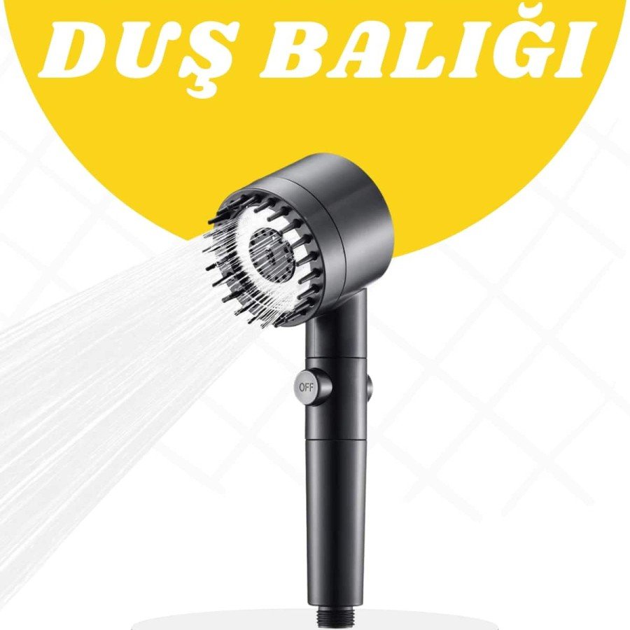 Shower Head High Pressure Massage Comb 3 Stages Shower Head High Pressure Massage Comb 3 Stages