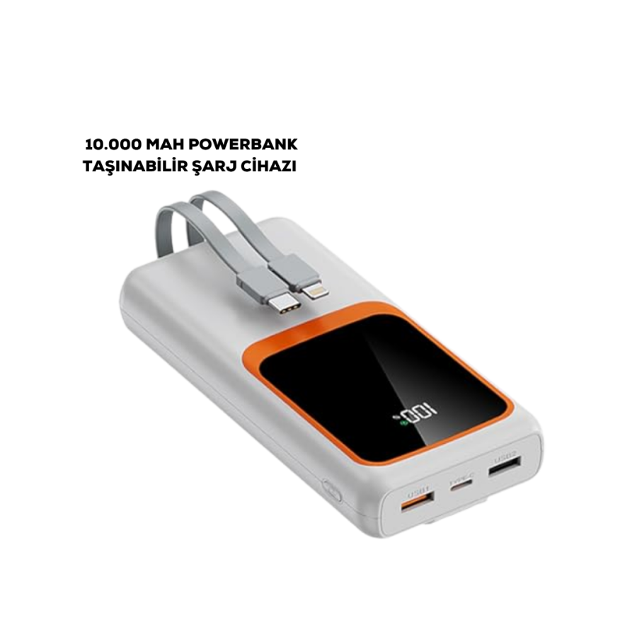 10000 mAh Portable Charger – Fast Charging, Lightweight and Durable Design