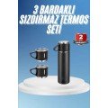 Thermos Stainless Steel Thermos Black Color 3 Glass Thermos Set Thermos Stainless Steel Thermos Black Color 3 Glass Thermos Set
