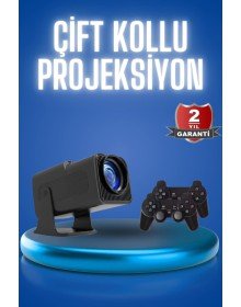 Android Projection Black Portable Cinema Projector 4k 1080p Home Theater Bluetooth