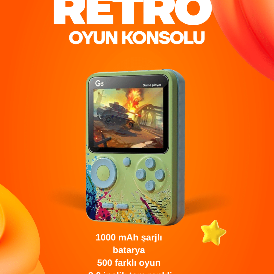 G5 Game Box with 500 Game Memory – Color LCD Screen