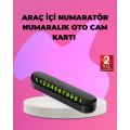 Phosphorescent In-Vehicle Parking Card Numberer