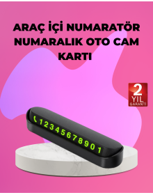 Phosphorescent In-Vehicle Parking Card Numberer