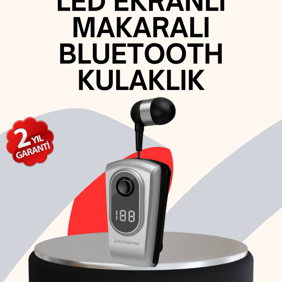 Professional Bluetooth Headset – Clip, Vibration, Digital Display Professional Bluetooth Headset – Clip, Vibration, Digital Display