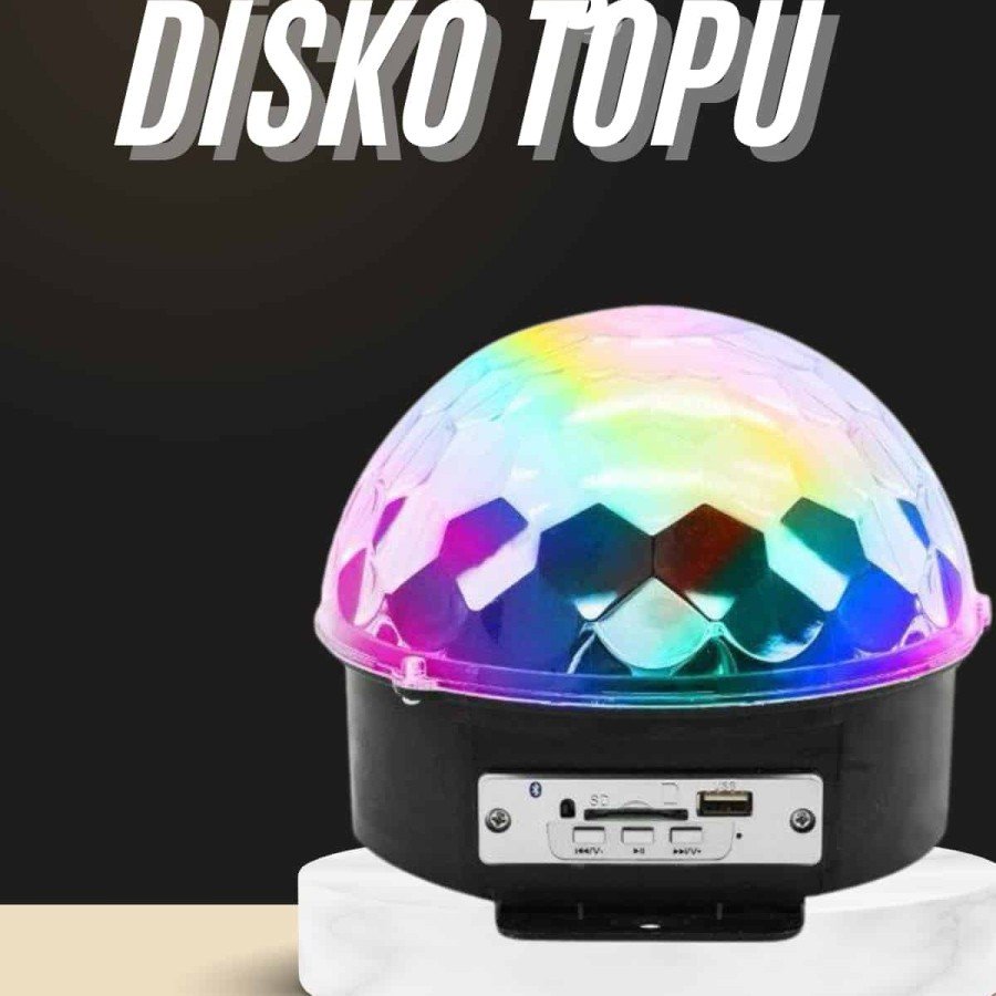 Led Light Disco Ball Bluetooth Controlled USB Music Player With Speaker