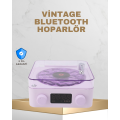 Bluetooth Speaker with Retro Turntable Design – Rechargeable Lamp with Projector