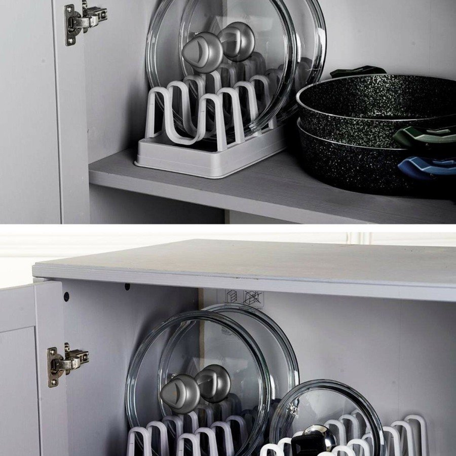 6 Compartment Pot Lid Rack - Pot Lid Organizer