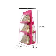 6-Eye Practical In-Cabinet Bag Hanger/Organizer (Pink) 6-Eye Practical In-Cabinet Bag Hanger/Organizer (Pink)