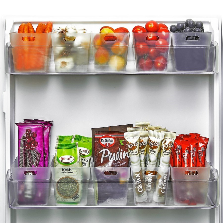 6-Piece Mini Organizer Inside the Refrigerator Box Organizer - Refrigerator Door Organizer