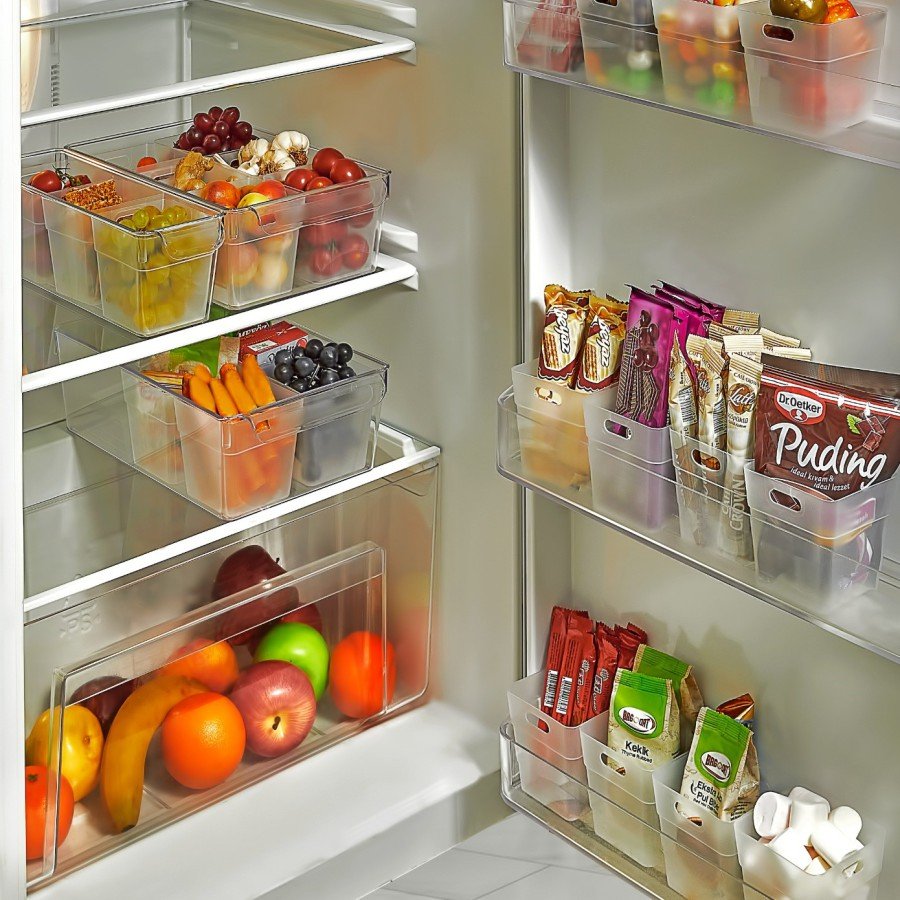 6-Piece Mini Organizer Inside the Refrigerator Box Organizer - Refrigerator Door Organizer