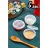 6-Piece Transparent Mini Sauce Bowl with Fan Lid - Ketchup Mayonnaise Container - Coffee Candy Turkish Delight Bowl